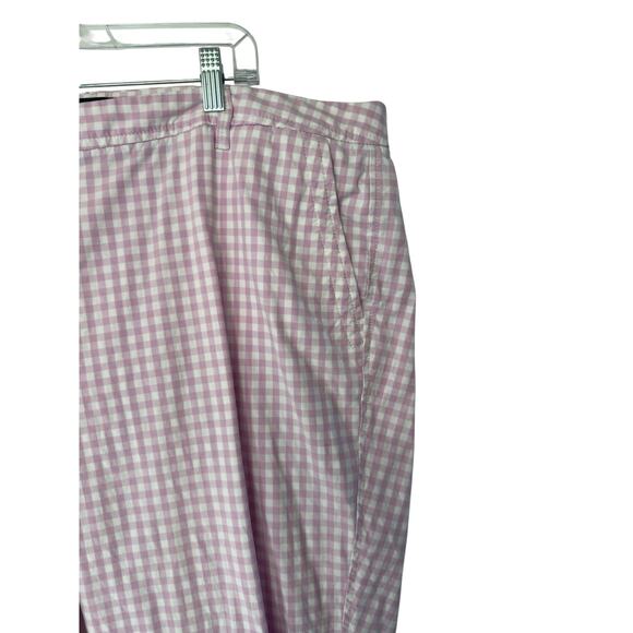 Talbots Plus Relaxed Chino Pants Purple‎ Gingham Casual Straight Leg Size 20W - Picture 7 of 12